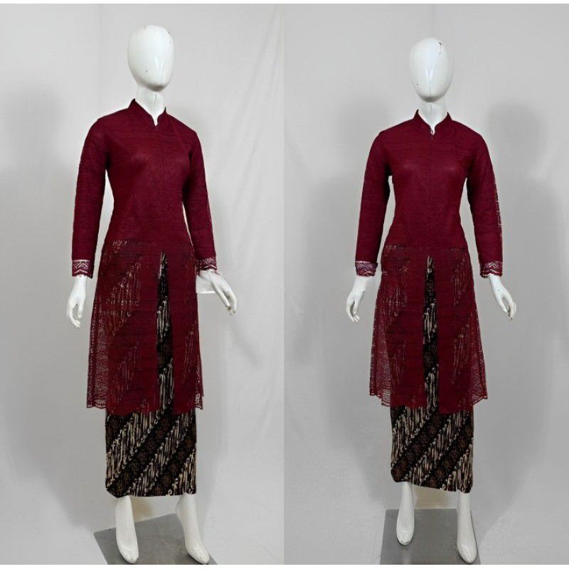 BIG SALE ATASAN KEBAYA TUNIK BROKAT MODERN KEBAYA JUMBO 3XL BAJU KONDANGAN MODEL BUSUI RESLETING