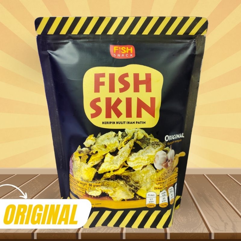 

Fish Skin Keripik Kulit Ikan Patin Kemasan pouch