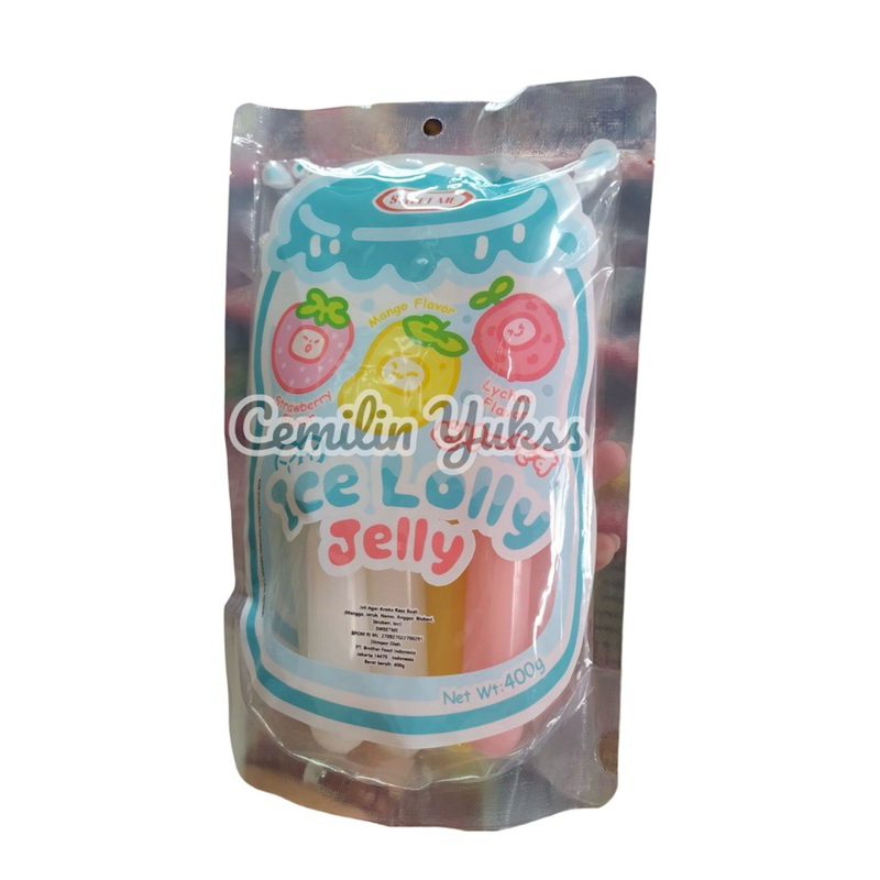 

Sweet Me Ice Lolly Jelly 400g Jeli Aneka Rasa Buah Mangga Leci Anggur Stroberi