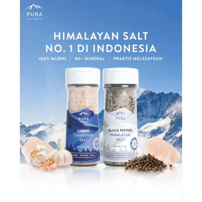 

PURA HIMALAYAN SALT GARLIC AND PEPPER GARAM HIMALAYA NATURAL 125gr