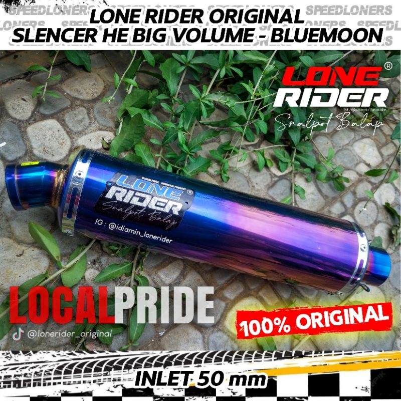 Knalpot Lone Rider Original Silincer Big Volume Bluemoon Inlet 50 mm