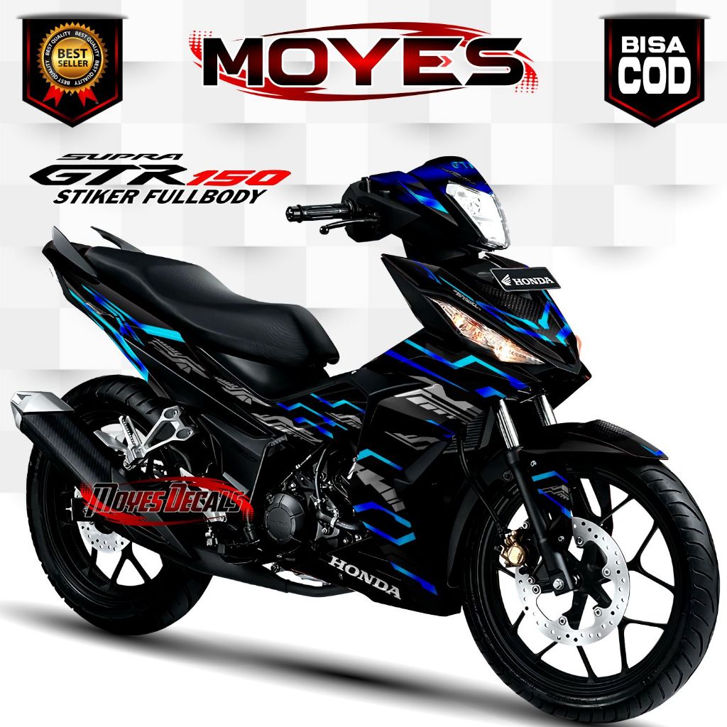 Decal Motor Supra GTR 150 - Stiker Motor Supra GTR 150 Fullbody Premium - Variasi Motor Honda Supra 