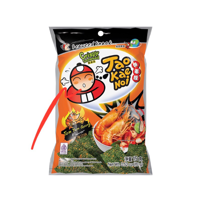 

Tao Kae Noi crispy seaweed 15g tom yum goong