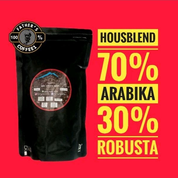 

House Blend 1 Kg Arabika 70% Robusta 30% Kopi Sangrai/Biji/Bubuk Berat 250g, 500g, 1Kg Spesial Blend Espresso, Es Kopi Susu,Tubruk. Americano, Latteart. cappucino. Termurah,Terdekat,Terlaris,Terenak.