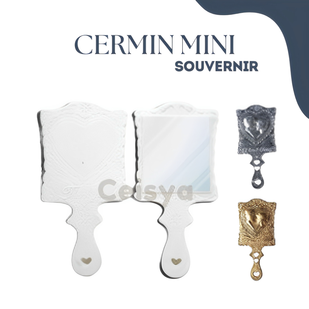 KACA CERMIN KECIL AESTHETIC SOUVERNIR PERNIKAHAN CERMIN LUCU