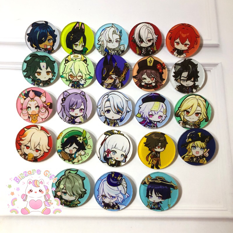 Pin Akrilik GENSHIN IMPACT Game Anime Keren Lucu Hutao Xiao Alhaitham Kaveh Cyno Furina Kazuha Wande