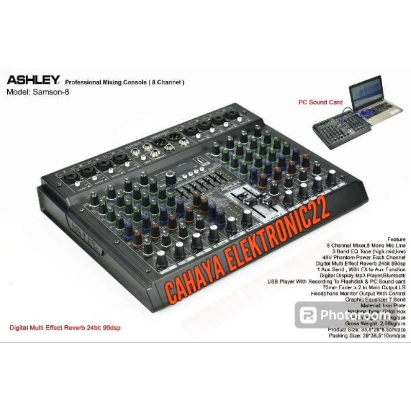 MIXER ASHLEY CHANNEL 8 SAMSON 8 SAMSON8 ORIGINAL