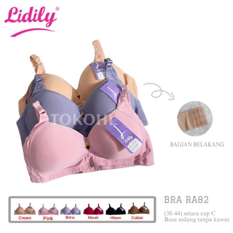 BH Lidily Tanpa Kawat Bra Lidily RA82 Cup Besar Kait 3