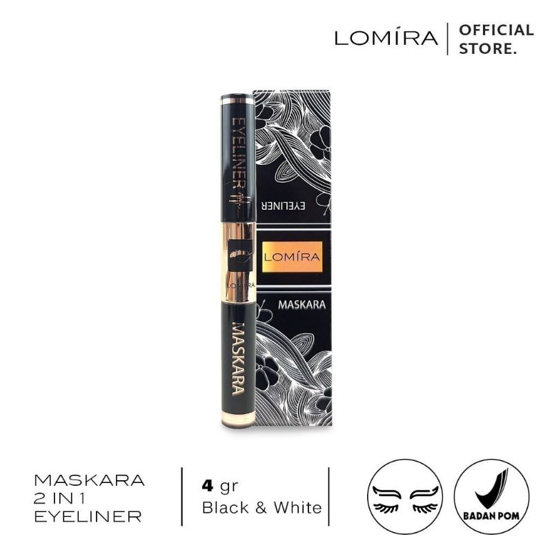 Lomira Mascara Eyeliner 2in1 Waterproof