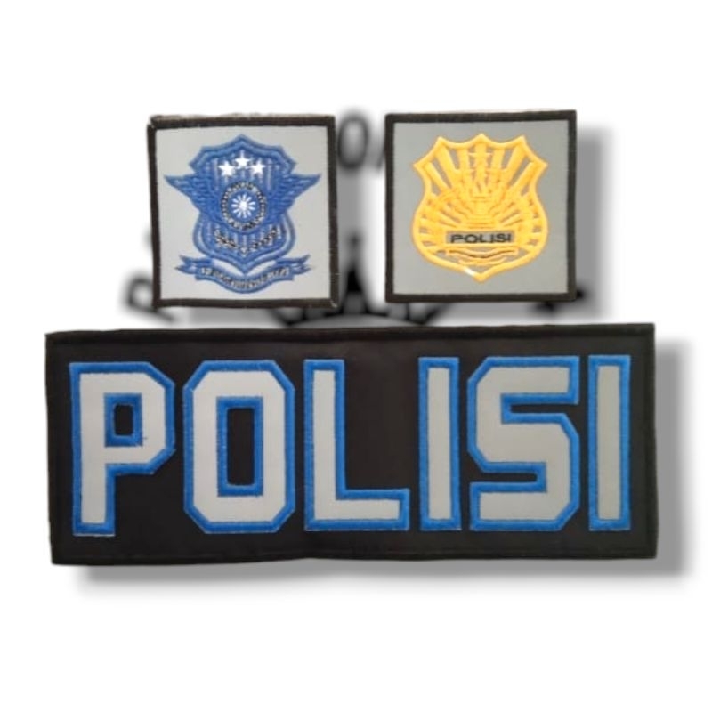 LOGO BORDIR LANTAS | LOGO BORDIR POLISI | LOGO BORDIR PEREKAT LEPAS PASANG