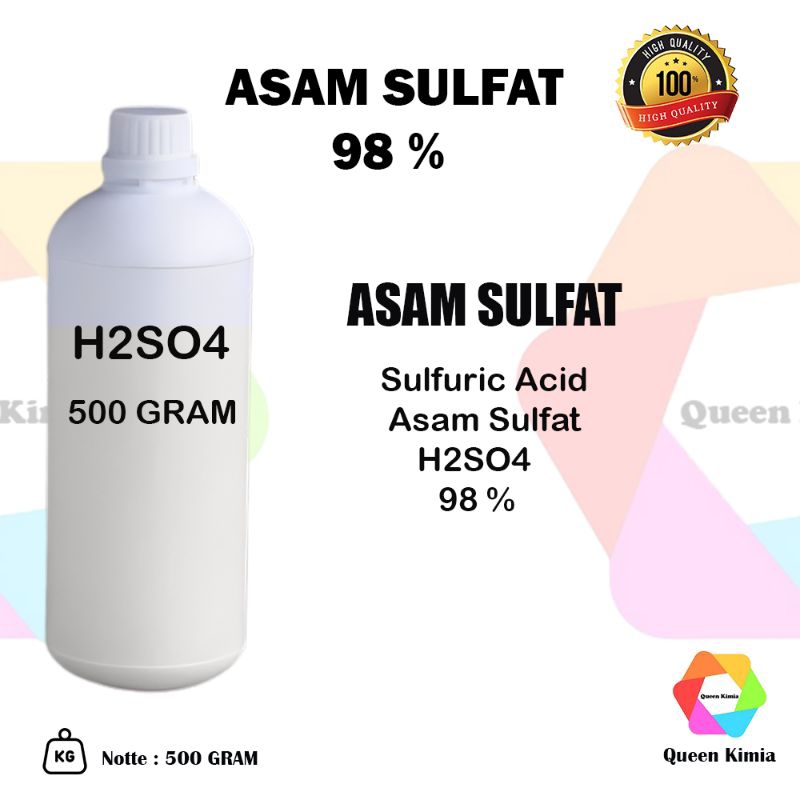 Asam Sulfat 500gram / H2SO4 98% Murni / Sulfat Murni Murah