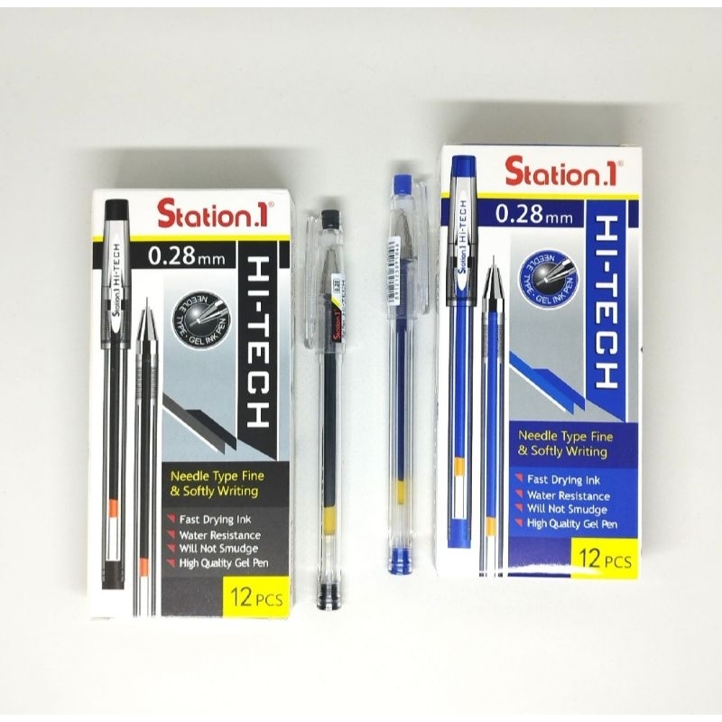 

Pulpen Gel Hi tech 0.28 mm 12 pcs merek Station 1