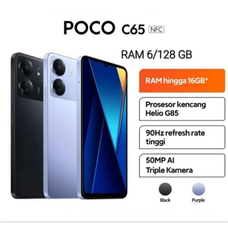 HP XIAOMI POCO C65 4G NFC RAM 6/128 GB | 8/256 GB GARANSI RESMI