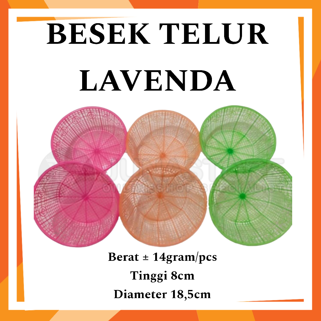 BESEK TELUR LAVENDA / BESEK PLASTIK / KERANJANG PLASTIK / KERANJANG TELUR / KERANJANG PESTA