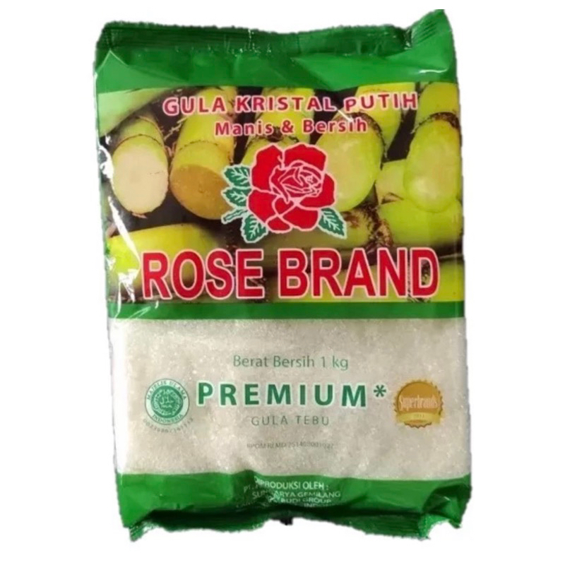 

(Promo) Gula Pasir Rose brand premium 1kg Hijau