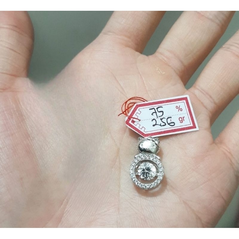 Liontin emas 75 hello kitty dancing stone