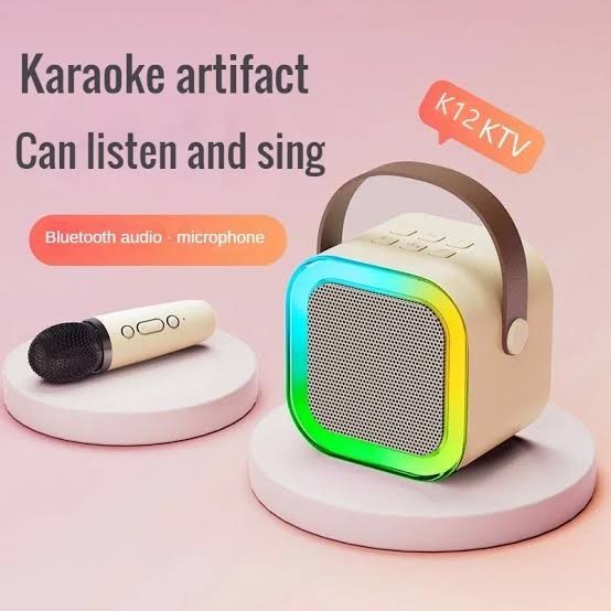 Mini Speaker Bluetooth Plus Mic K12 Bluetooth Speaker Mini Karaoke Speaker Portable with MIC