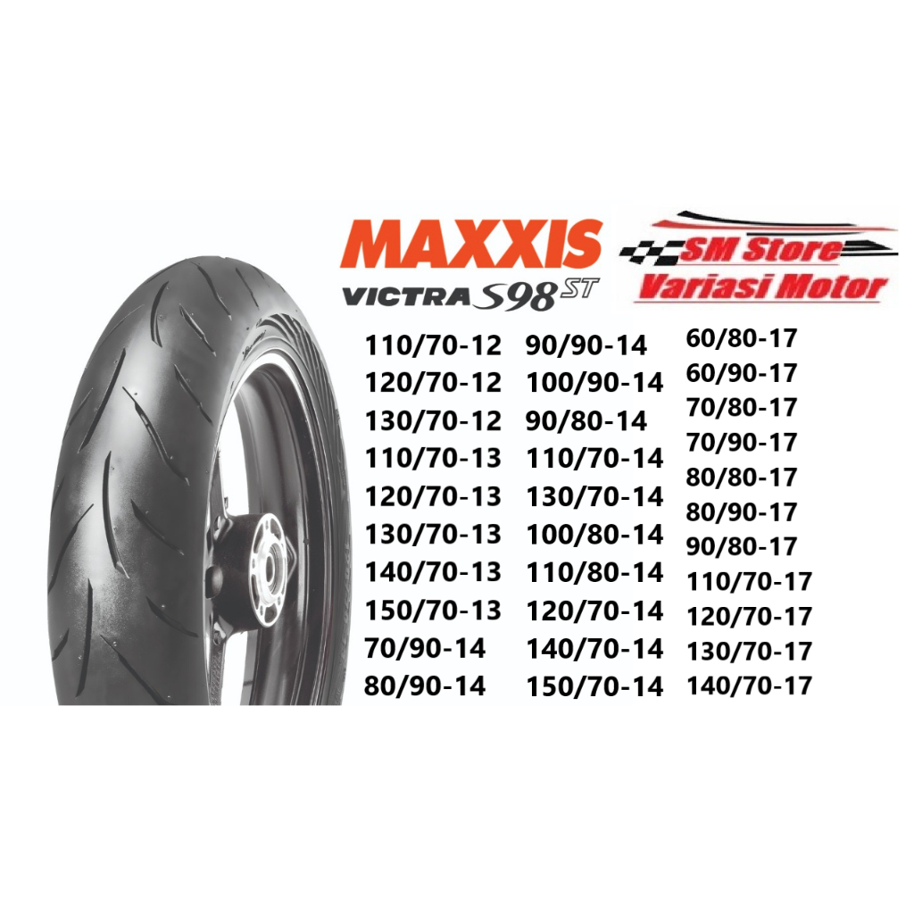 Maxxis Victra BAN motor 60/80  60 70 80 90 100 110 120 130 140 150 160  ring 12 13 14 15 16 17