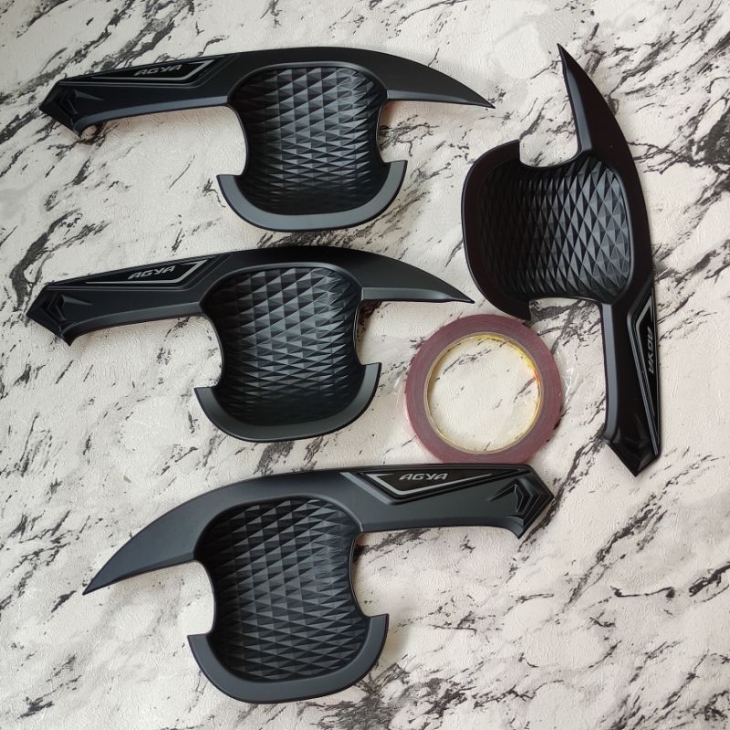 Outer mangkok pintu mobil Agya 2023 outer handle hitam doff