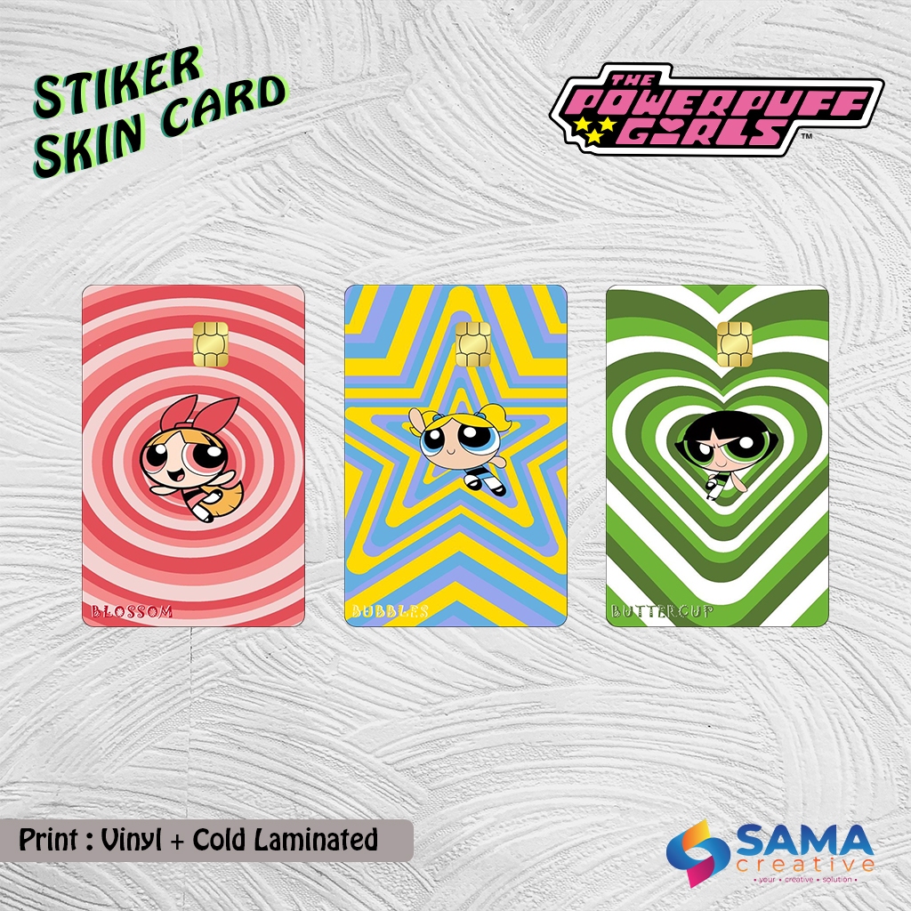 

Powerpuff Girls Sticker Skin Card - Vinyl ATM Debit Credit, Emoney, Flazz, Kartu Akses Stiker