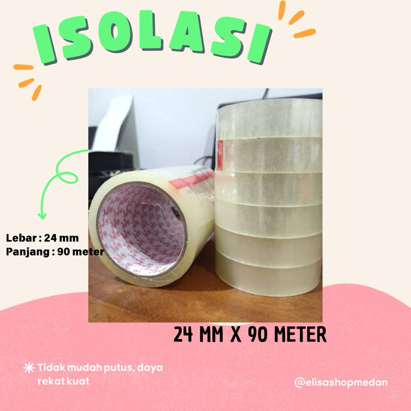 

ISOLASI/Lakbanperekat/Selotipbening Ukuran24x90yard