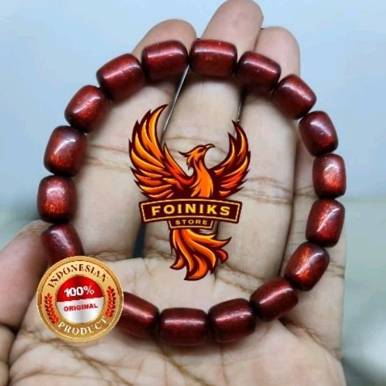 gelang tasbih akar akar bahar taliarus merah delima tembus cahaya asli 100% original