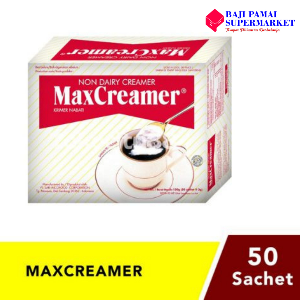 

MaxCreamer Non Dairy Creamer / 1 Box isi 50 sachet x 3 gr