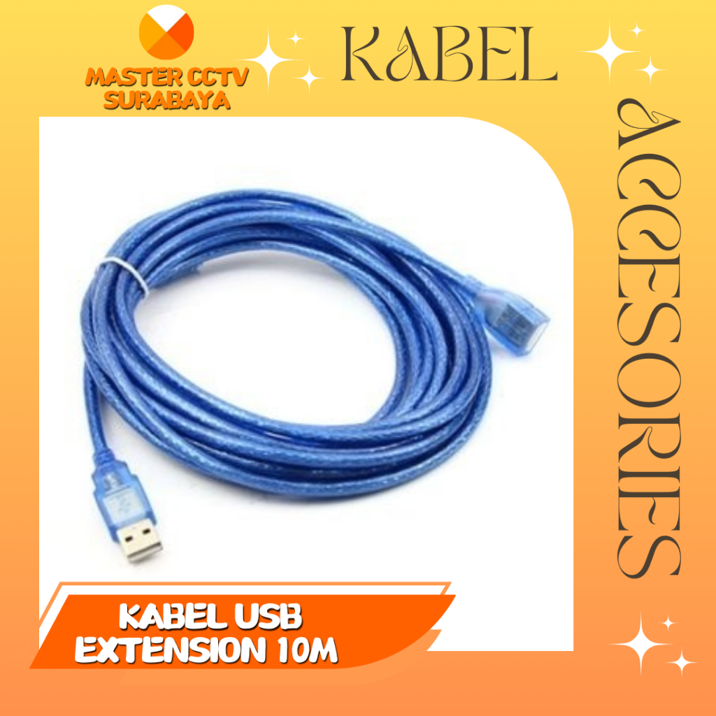 KABEL USB EXTENSION 10M MALE TO FEMALE 10 Meter USB EXTENTION
