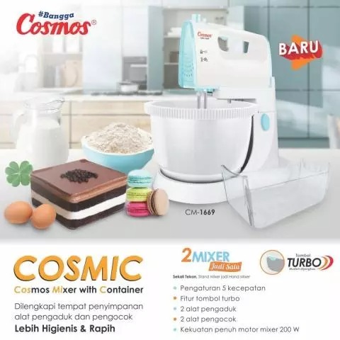 COSMOS MIXER STAND MIXER DUDUK PENGADUK KUE CM 1669 5LITER
