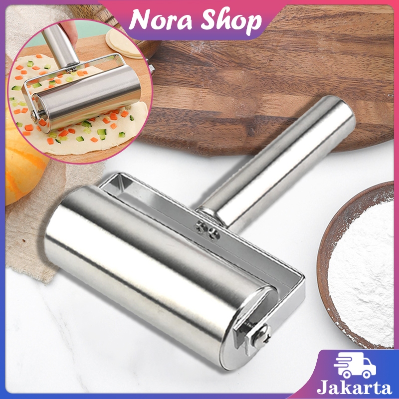 Rolling Pin Adonan Kue Roller Adonan Stainless Penggiling Adonan Anti Lengket Stik Penggilas Adonan