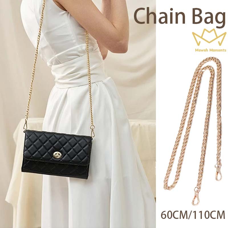 60cm-110cm Rantai Tali Tas Tali Rantai Tas Besi Tali Rantai Untuk Tas Tali Tas Selempang Wanita Rant