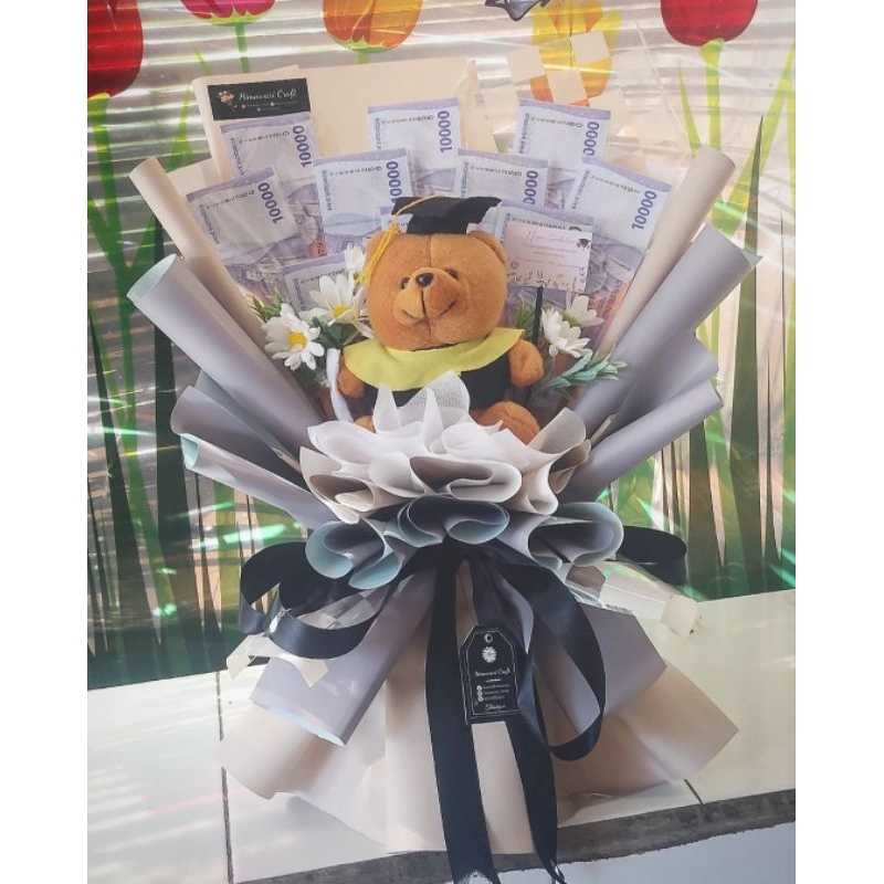 Buket uang || Buket uang kosong || buket boneka wisuda || Buket uang dan Boneka