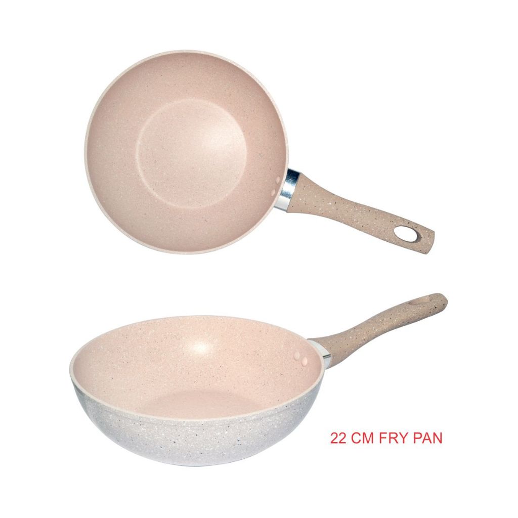 BOLDE Panci Teflon Anti Lengket Fry Pan Super Pan Granite Series 22cm -