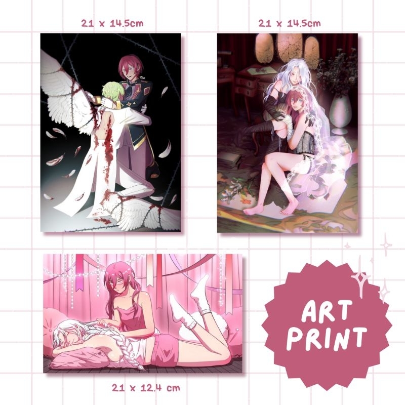 Ensemble Stars Fanart Glitter Artprint - Ibara Hiyori Nagisa