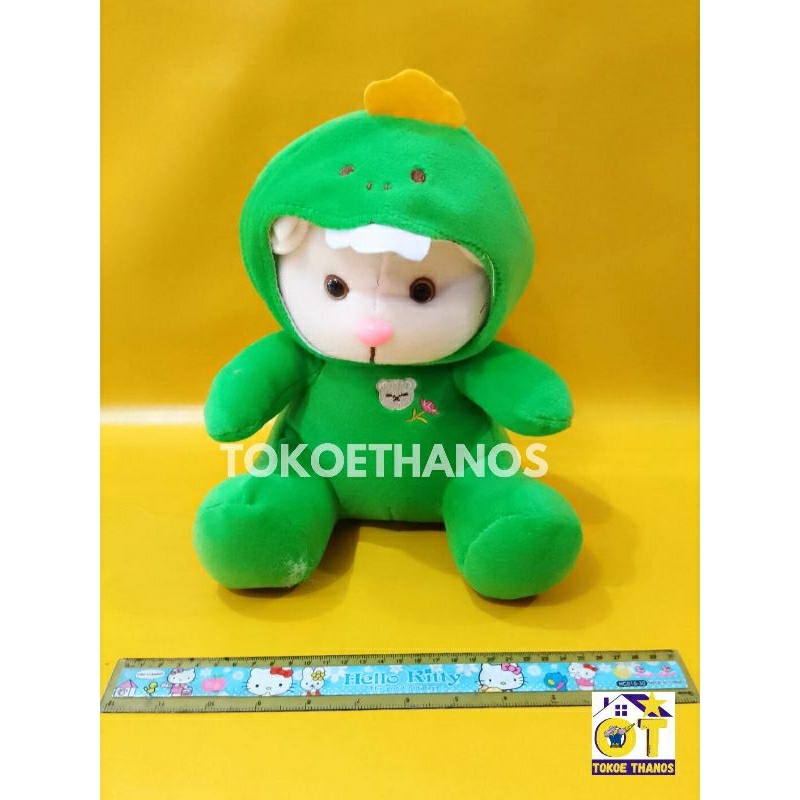 Boneka Bear Hoodie Dino / boneka teddy bear dino / boneka teddy bear murah lucu