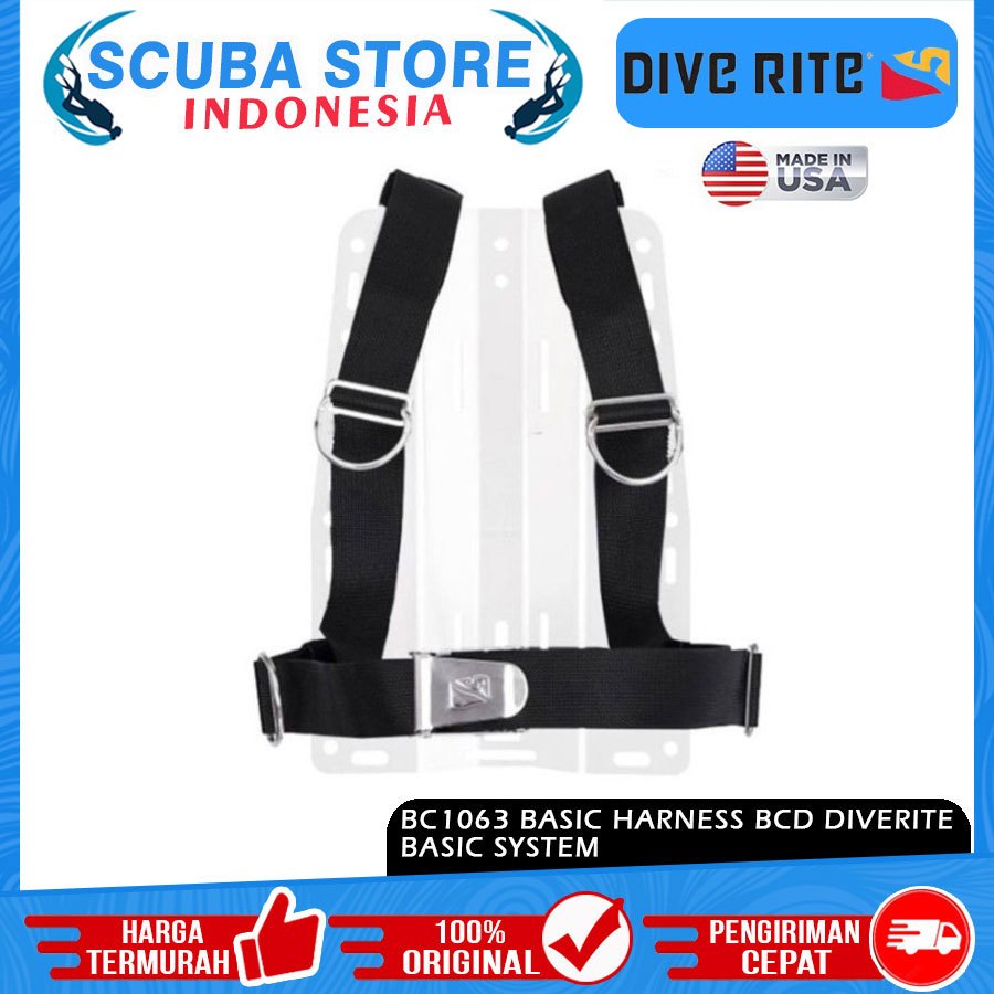 BC1063 Basic Harness BCD Diverite Basic System Dive Rite Accessories Jacket Scuba Diving Aksesoris J