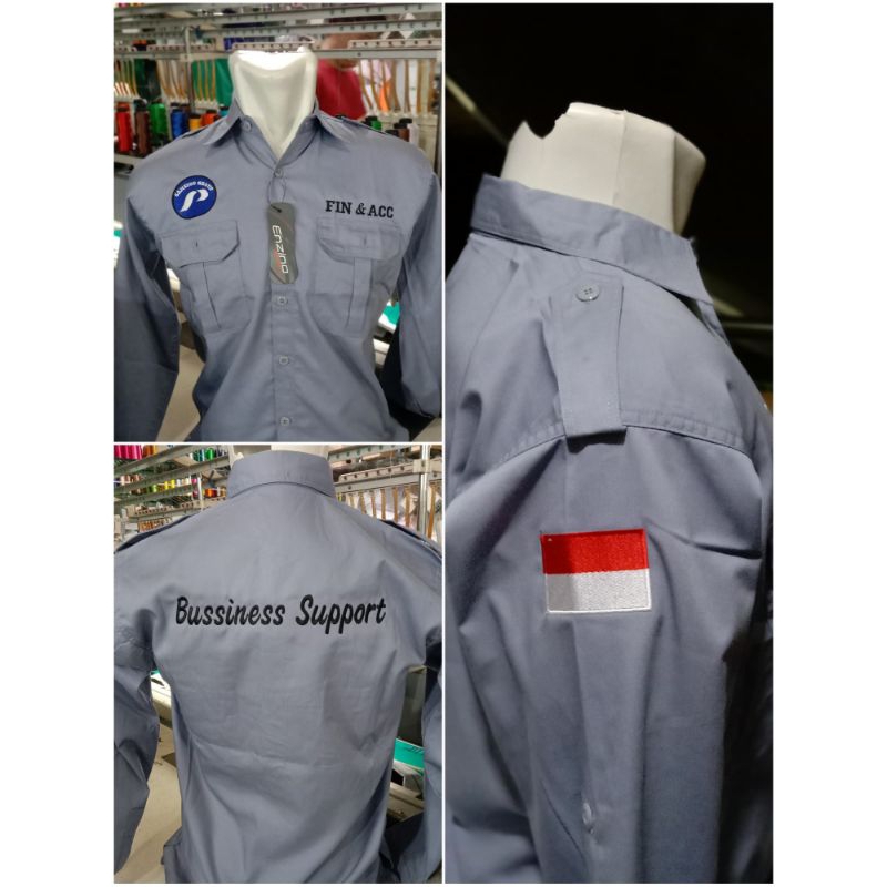 Bordir castem kemeja satuan/bordir satuan/kemeja American drill/kemeja PDH-PDL