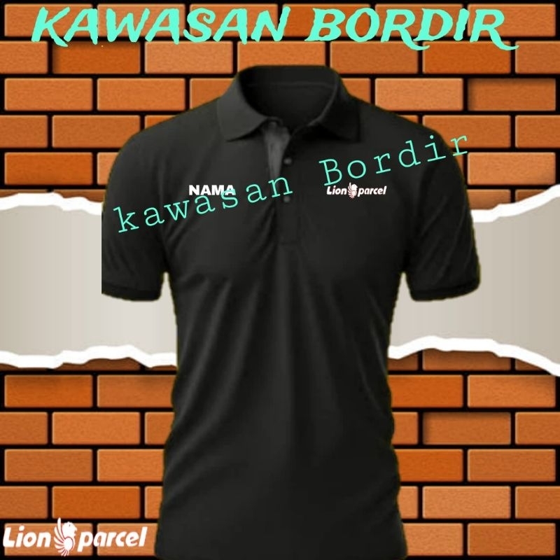 Terbaru polo shirt lion parcel baju lion parcel seragam lion air kaos Lion parcel full bordir bisa c