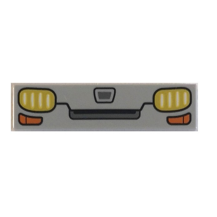 Lego Light Bluish Gray Part 2431pb820 Tile 1 x 4