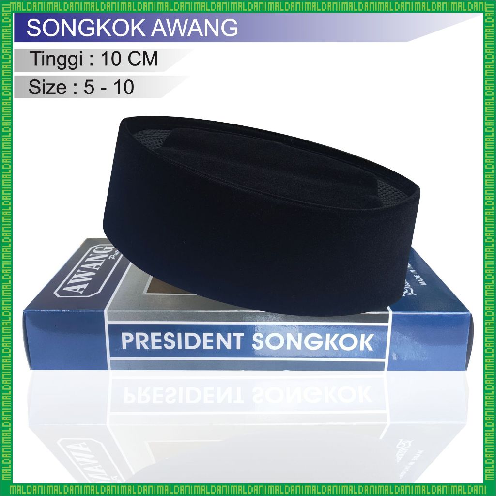Peci Awang Tinggi 10 cm Kopyah Hitam AC Kopyah Hitam Polos AC /songko /peci awang
