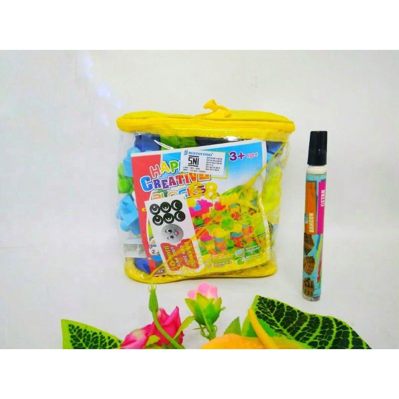 Mainan Lego Block Ocean Block kecil isi 68 pcs - Bentuk tas Bulat kecil Ocean