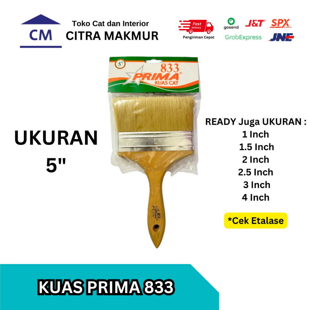 

Kuas Prima 833 Bulu Putih 5