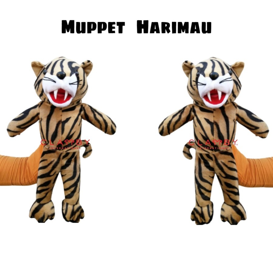 BONEKA HARIMAU - BONEKA DONGENG MUPPET HEWAN - HAND PUPPET