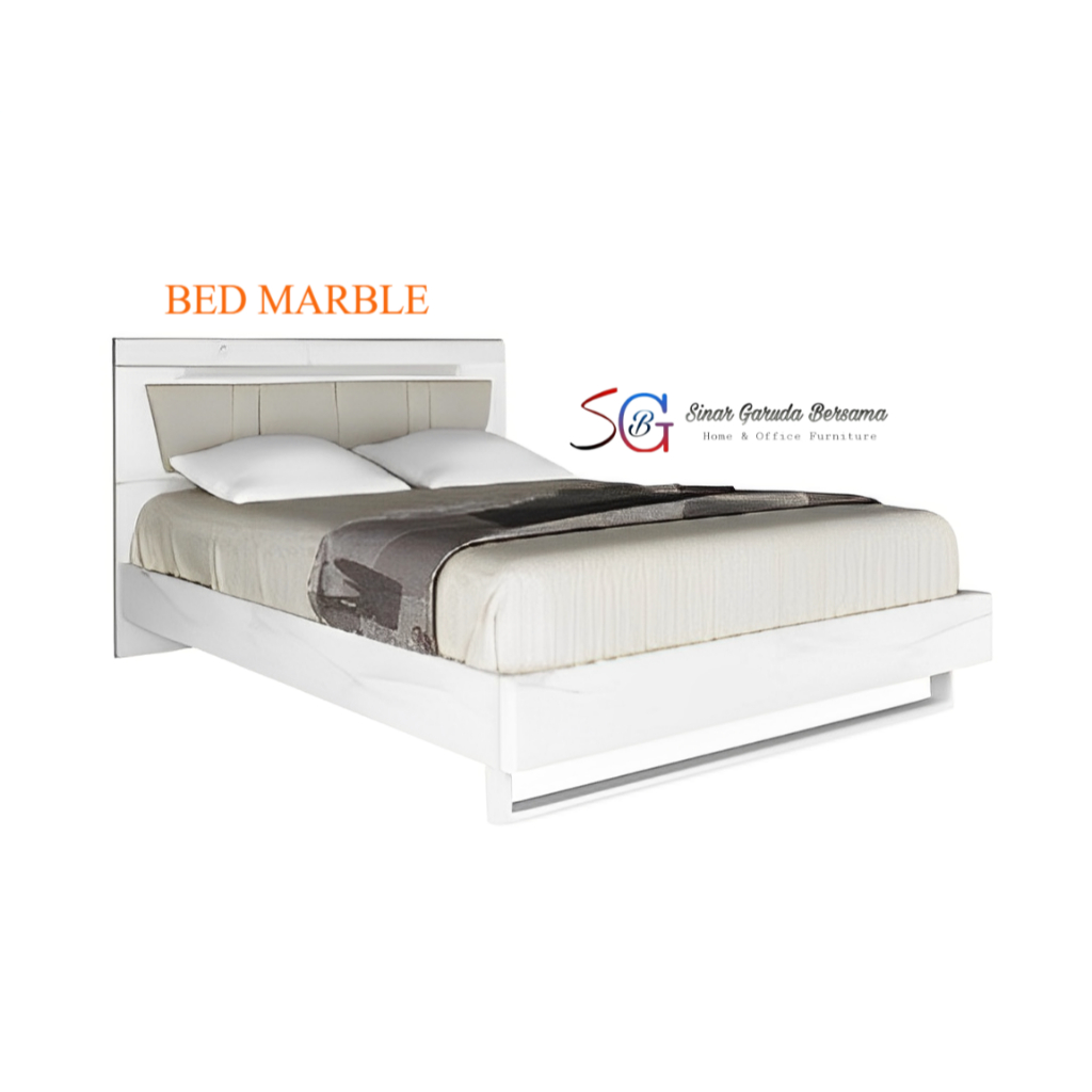 DIVAN DAN SANDARAN MARBLE 2 VARIASI UKURAN 160 / 180 - HANYA DIVAN DAN SANDARAN BELUM KASUR SIANTANO