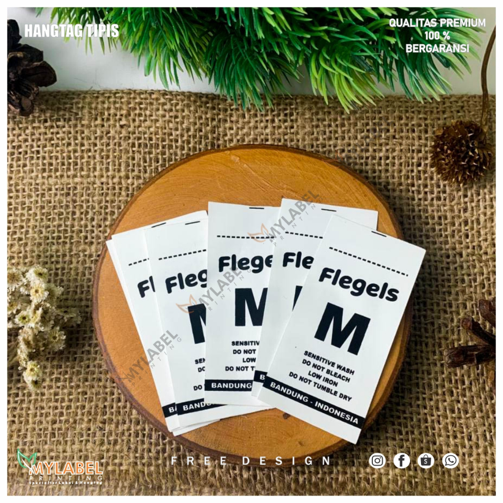 

100 PCS label tafeta nylon label hijab label washing care label pakaian label merk label custom