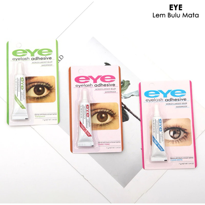 Lem Bulu Mata Palsu Eyelashes Glue Lem Glue Eyelash Adhesive (Clear White)  Lem mata kuat . Tahan la