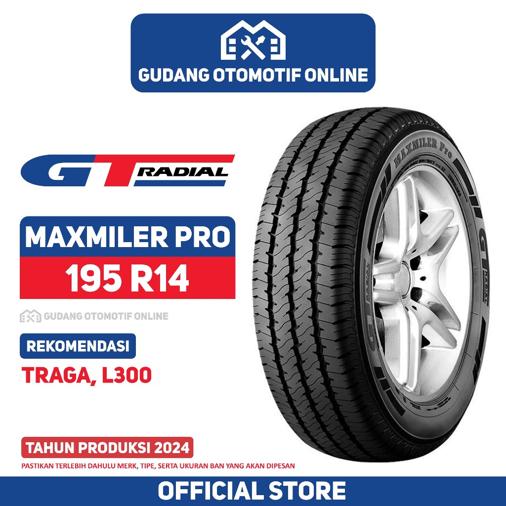 Ban GT Radial Maxmiler Pro 195 R14 Ban Mobil Traga L300