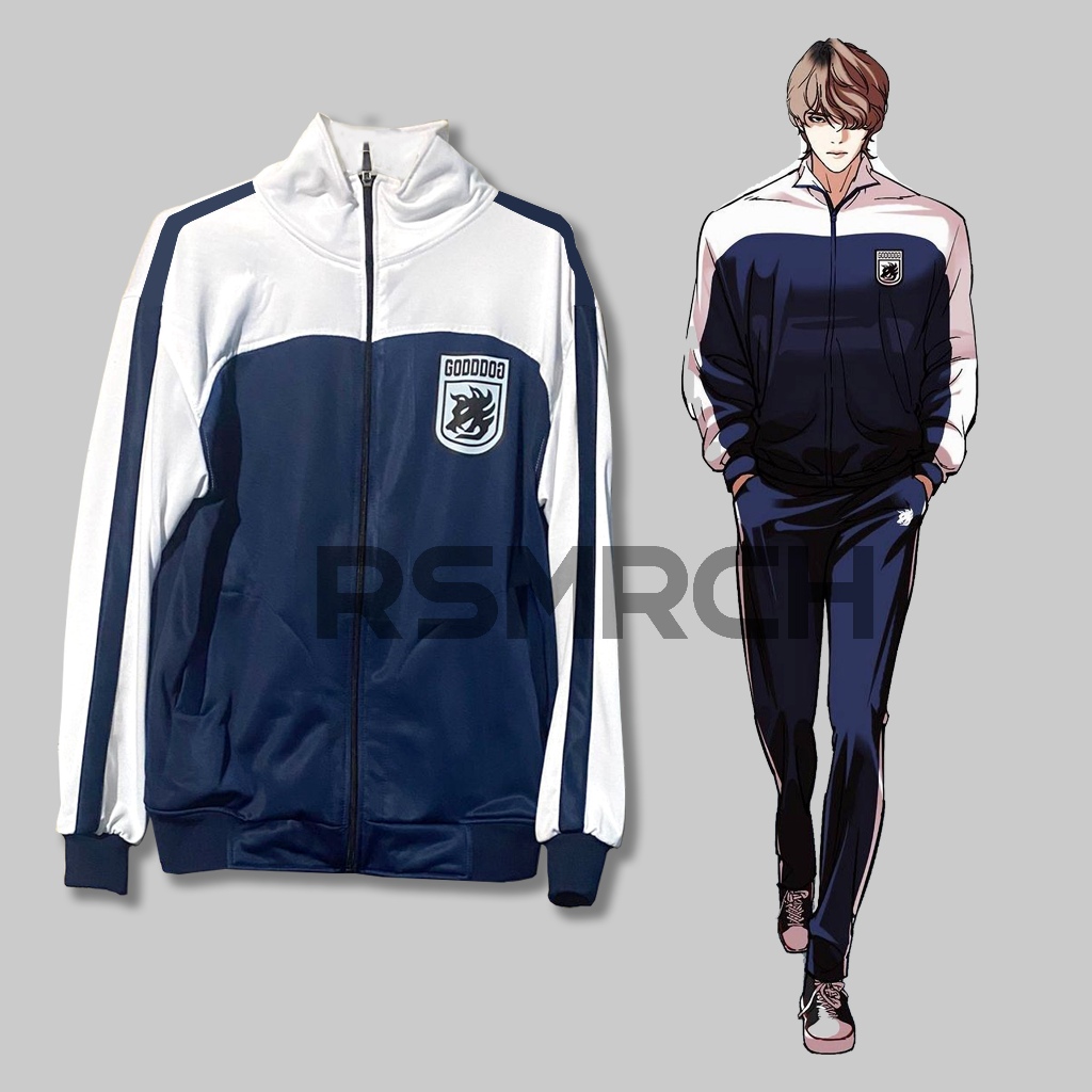 Jaket Tracktop Seong Yohan Goddog Leader Manhwa Lookism Korea  Outfits