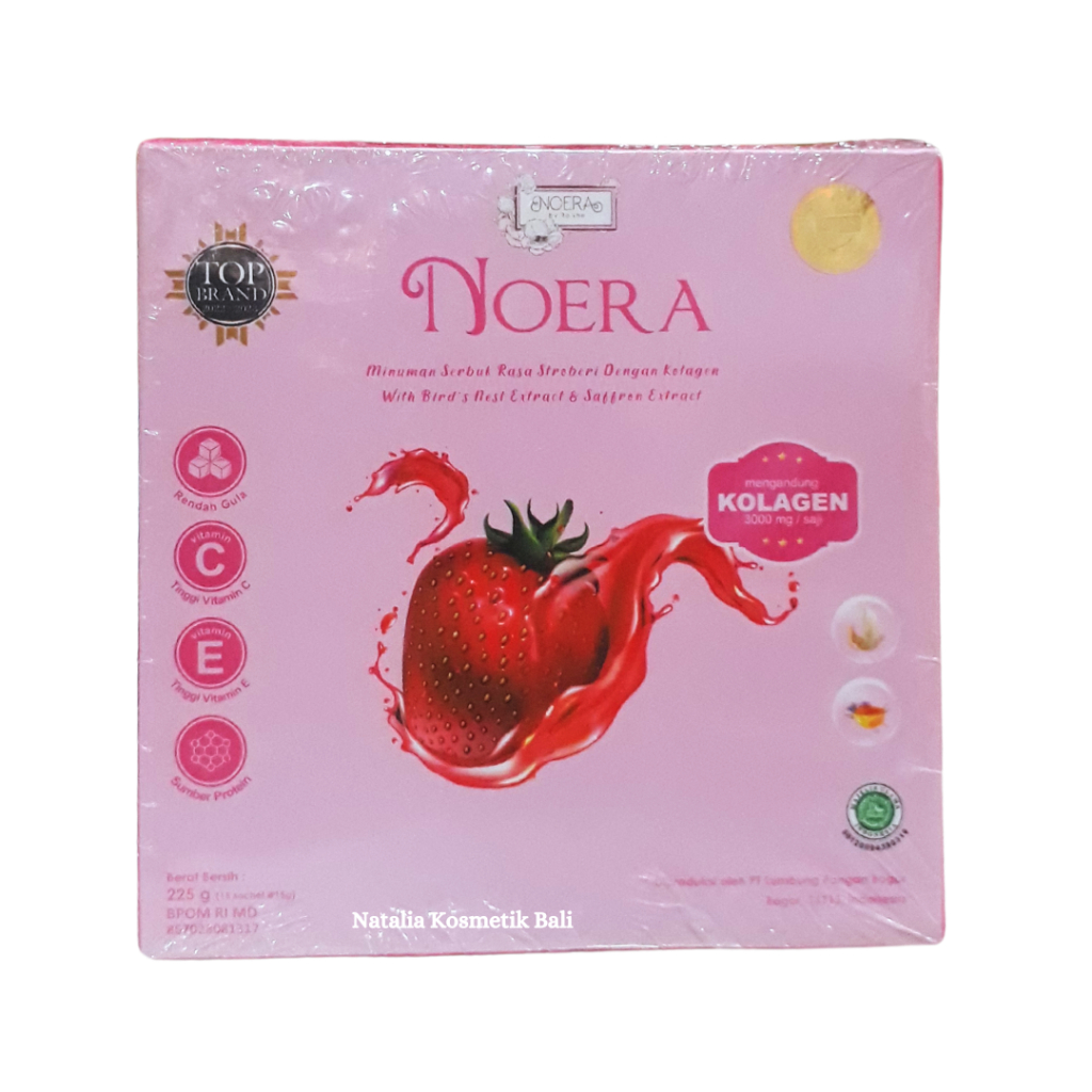 

Noera Minuman Serbuk Rasa Stroberi With Collagen 225 g - Minuman Serbuk Strawberry