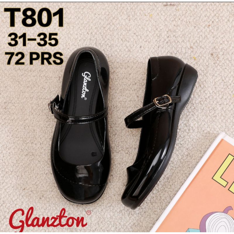 Sepatu Jelly Flatshoes Anak Perempuan Sekolah Hitam Terbaru Import 801